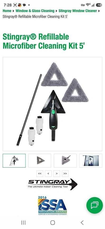 Unger Professional Microfiber Cleaning Kit