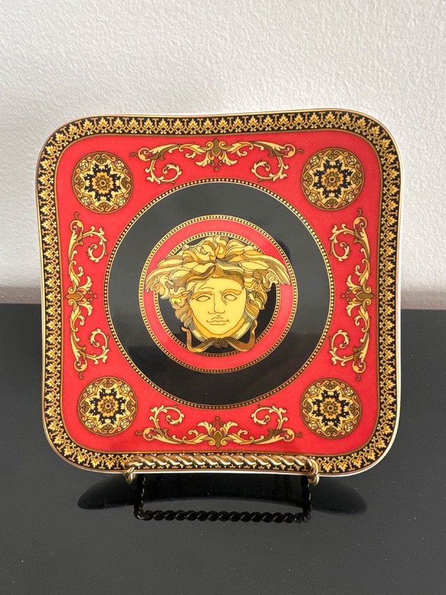 Versace by Rosenthal "Medusa Red" Square Plate/Tray