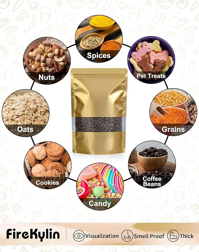 High-quality resealable Mylar bags (100 pcs per pack) - photo 3