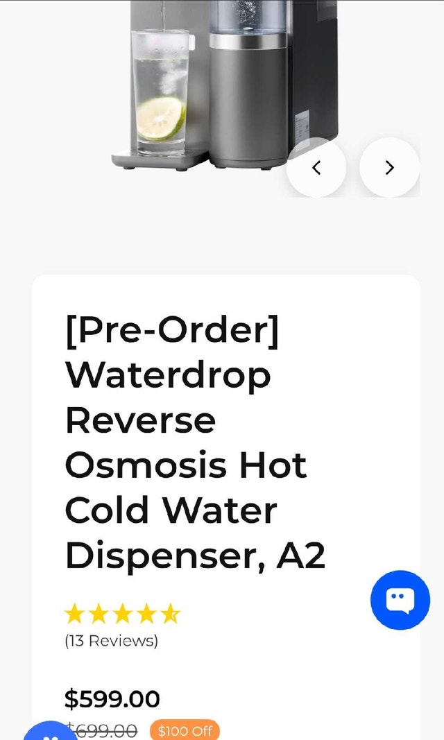 Waterdrop WD-A2 Countertop RO Hot/Cold Dispenser - NEW - photo 2