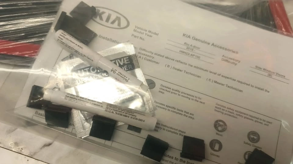 Genuine Kia Rio Side Window Visors (2018+) - photo 3