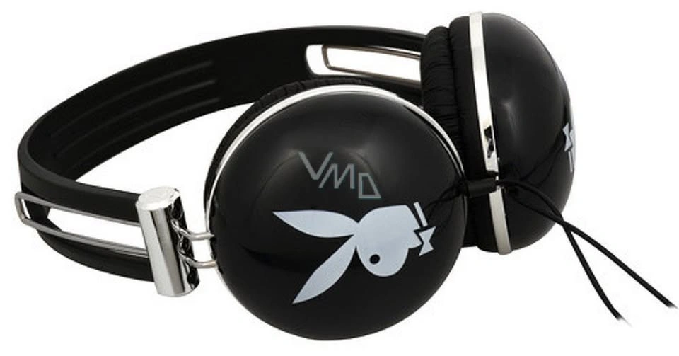 Playboy Black Wired Headphones with Bunny Logo - photo 2