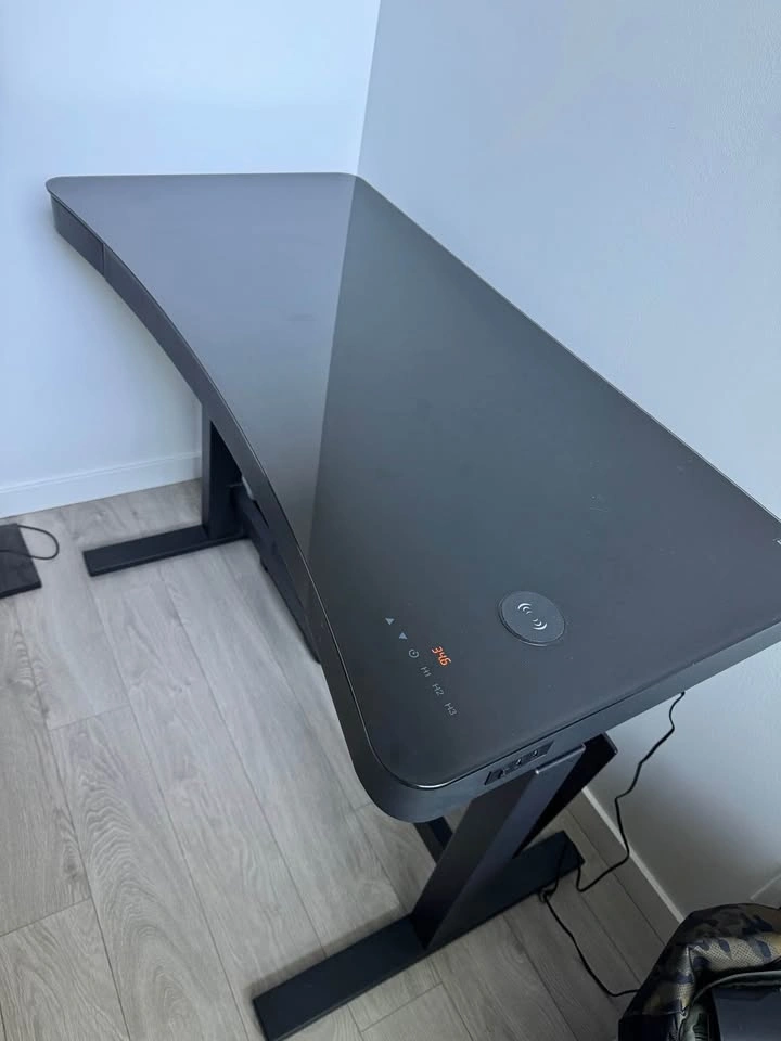 Black Electric Standing Desk w/ Wireless Charging & USB Ports - photo 3
