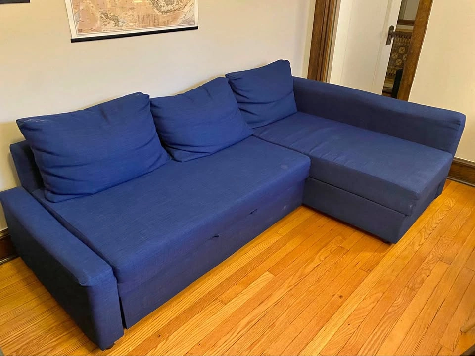 Blue IKEA Friheten Sleeper Sectional