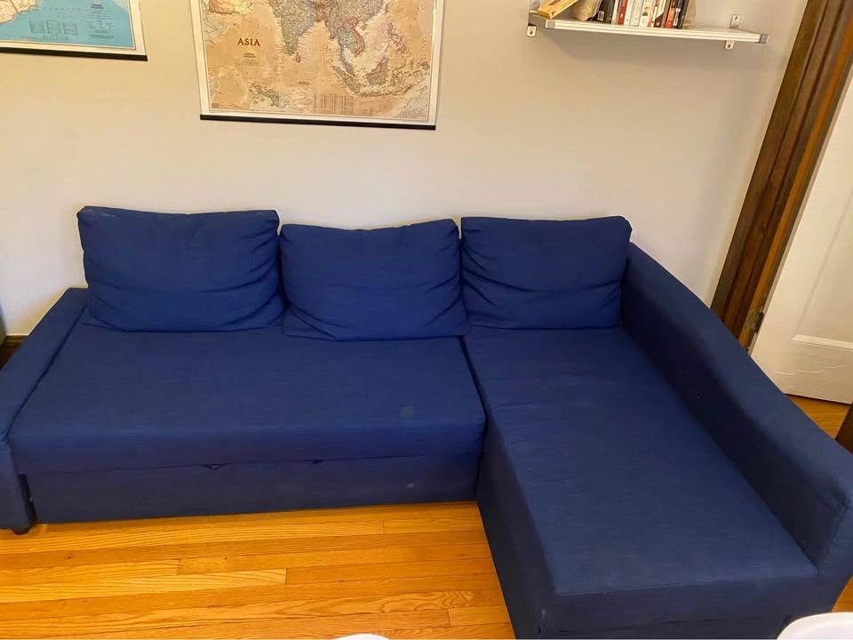 Blue IKEA Friheten Sleeper Sectional - photo 3