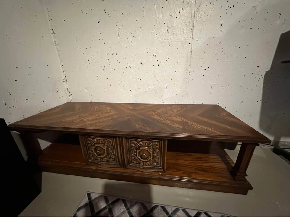 Vintage Wooden TV Stand / Entertainment Unit - photo 2