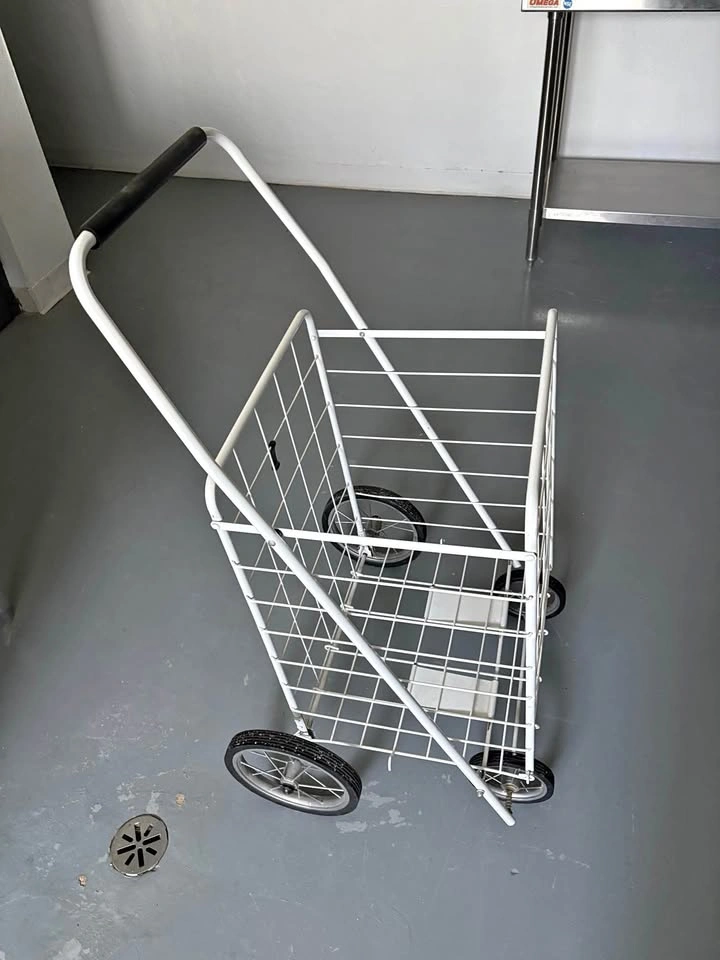Foldable White Shopping Cart