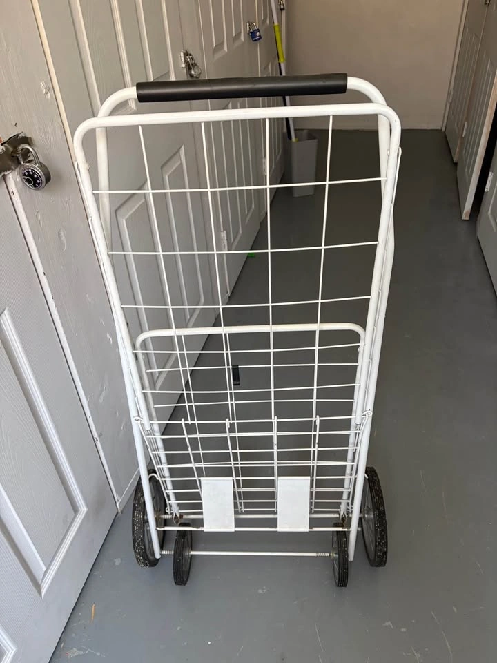Foldable White Shopping Cart - photo 2