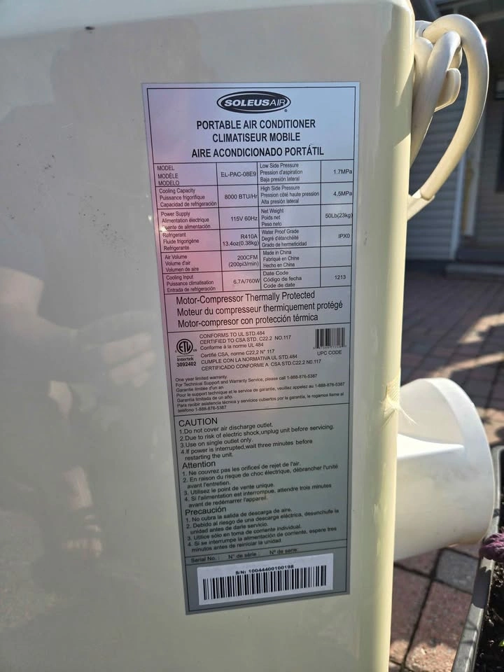 Portable AC 8000 BTU - photo 3