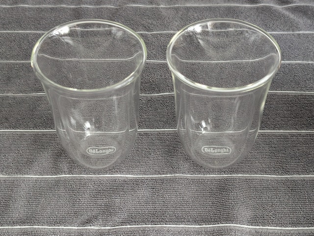 De'Longhi Latte Macchiato Double Walled Glasses x 2 (330 mL)