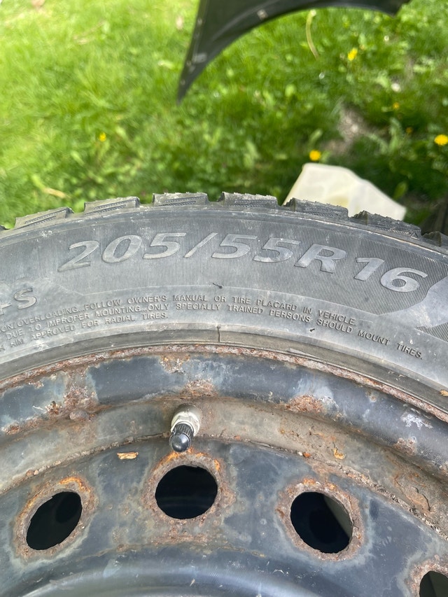 205/55R16 Winter Tires On Rims