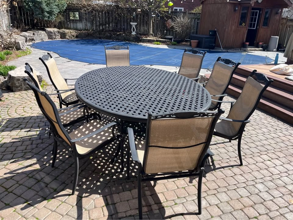 8 Patio High Back Dining Chairs (table not included) - photo 2
