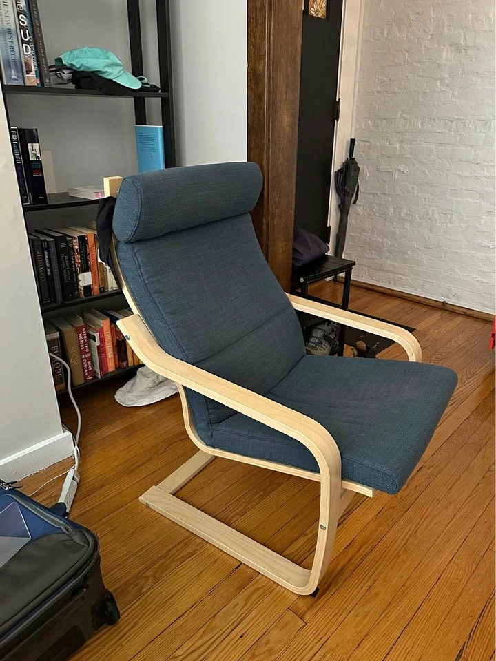 Blue IKEA Poang Chair (Hillared)