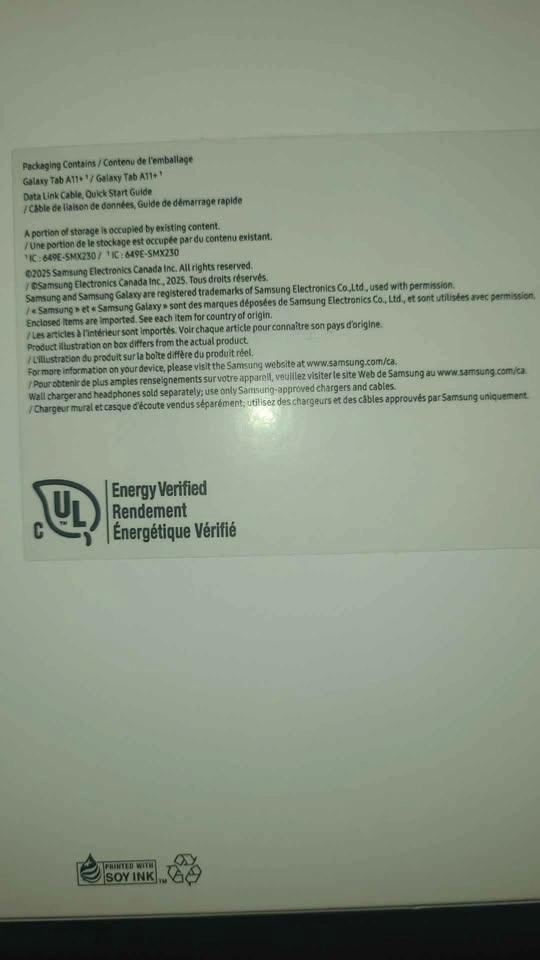 Samsung Tablet A11+ New in open box - photo 2
