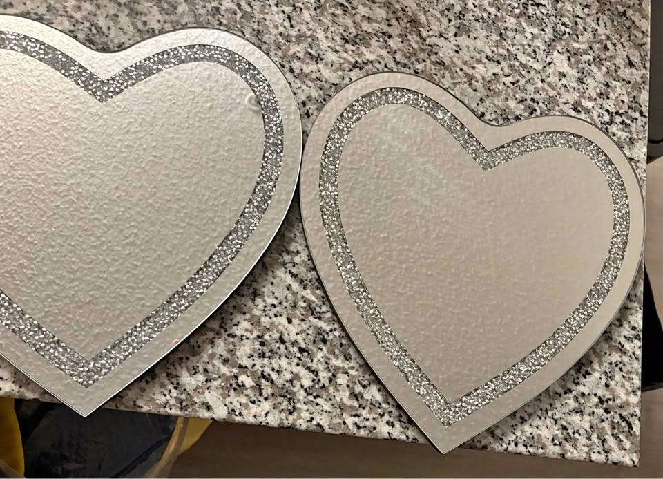 Two heart shape mirror