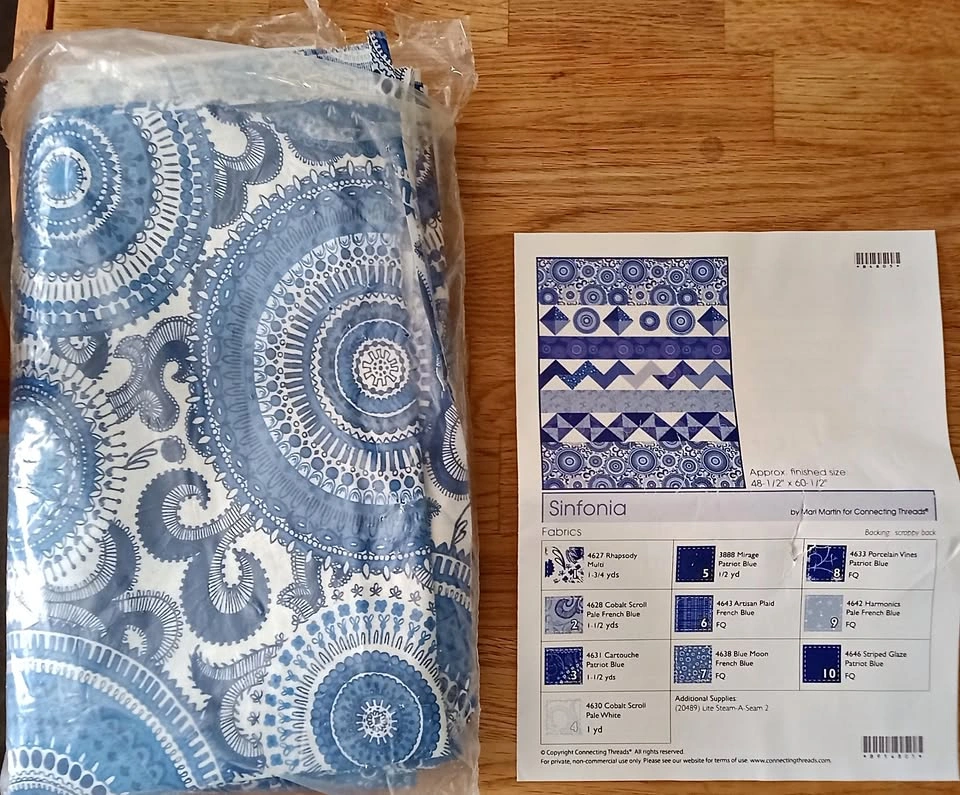 Lap Quilt kit Sinfonia by Connecting Threads