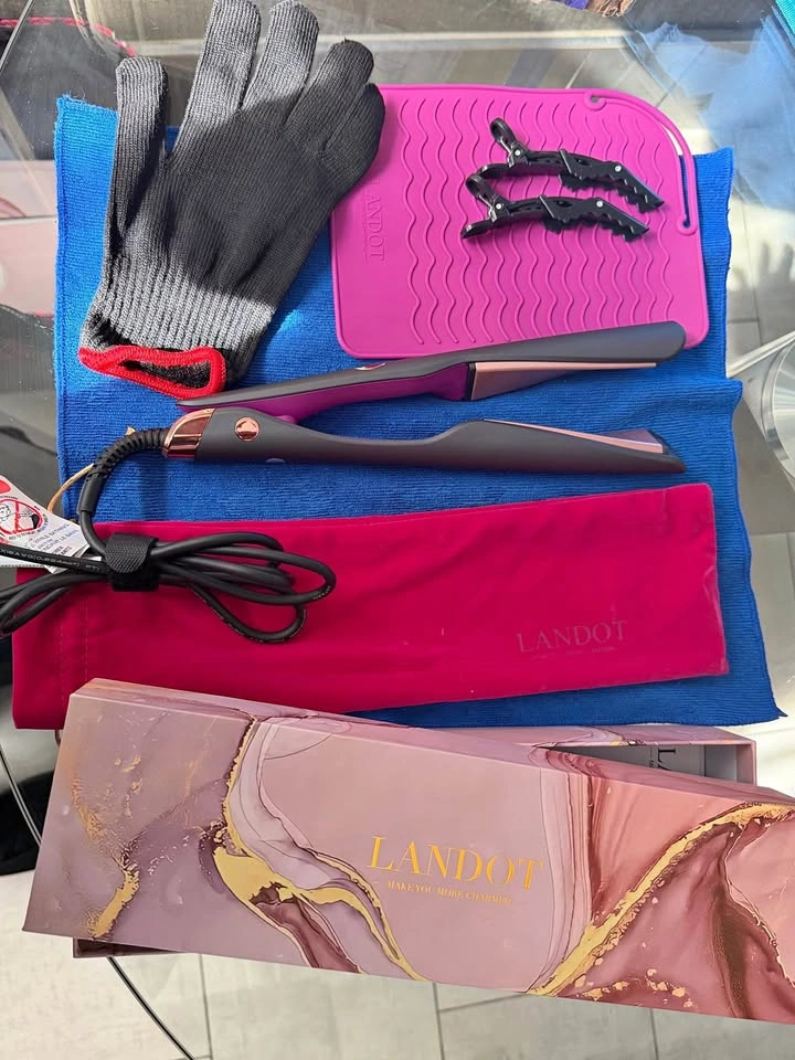 Brand new LANDOT Hair Straightener and Curler 2-in-1