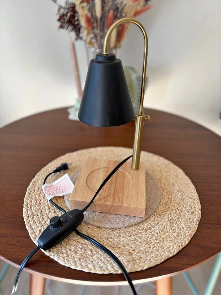 HABITU Candle Warmer Lamp Black & Gold