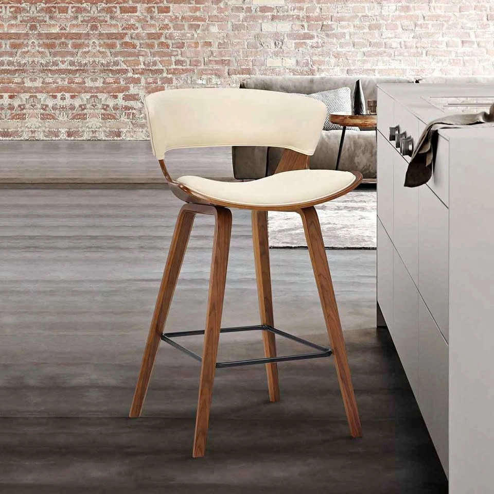 LUXURIOUS Solid wood Counter Height Bar Stool
