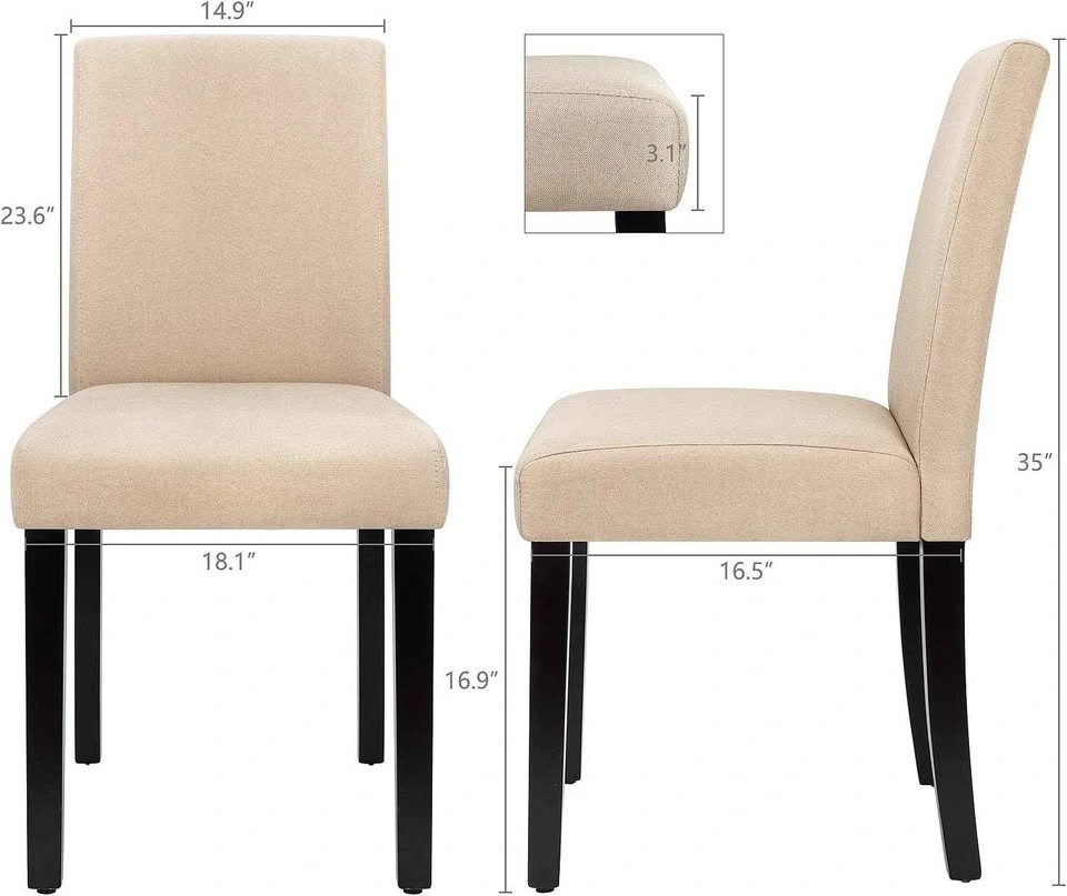 NEW Beige Upholstered Dining Chairs (Set of 2) - photo 4