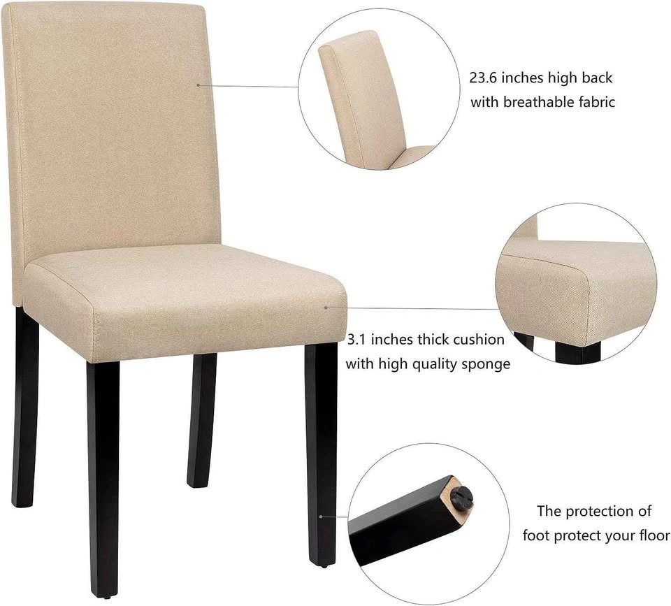 NEW Beige Upholstered Dining Chairs (Set of 2) - photo 5