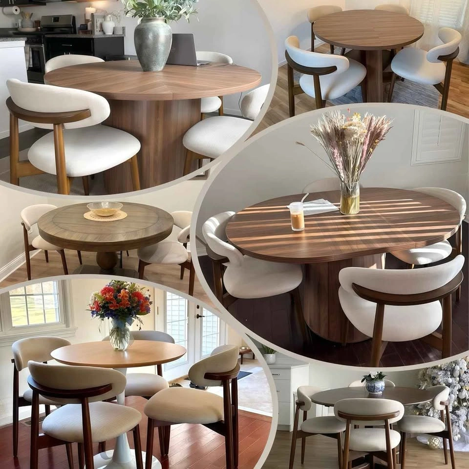 NEW Modern Upholstered Wooden Dining Chairs (Set of 2) - photo 2