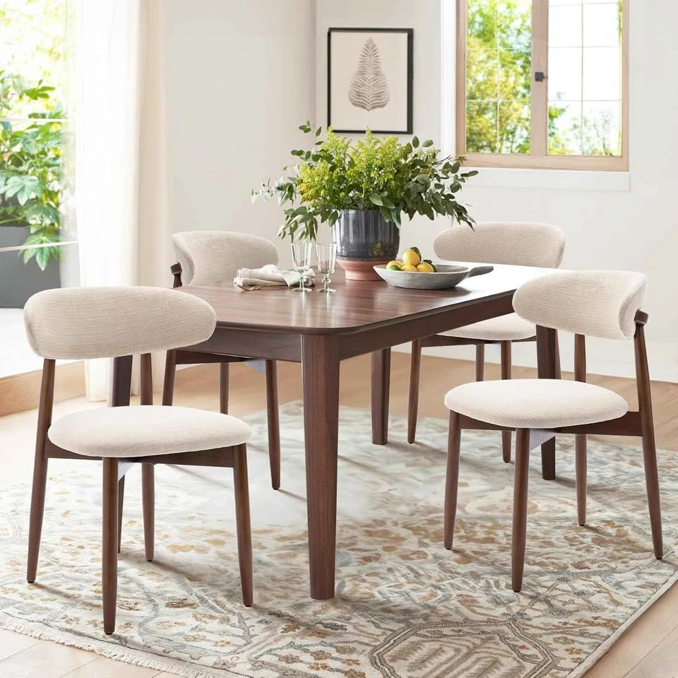 NEW Modern Upholstered Wooden Dining Chairs (Set of 2) - photo 4