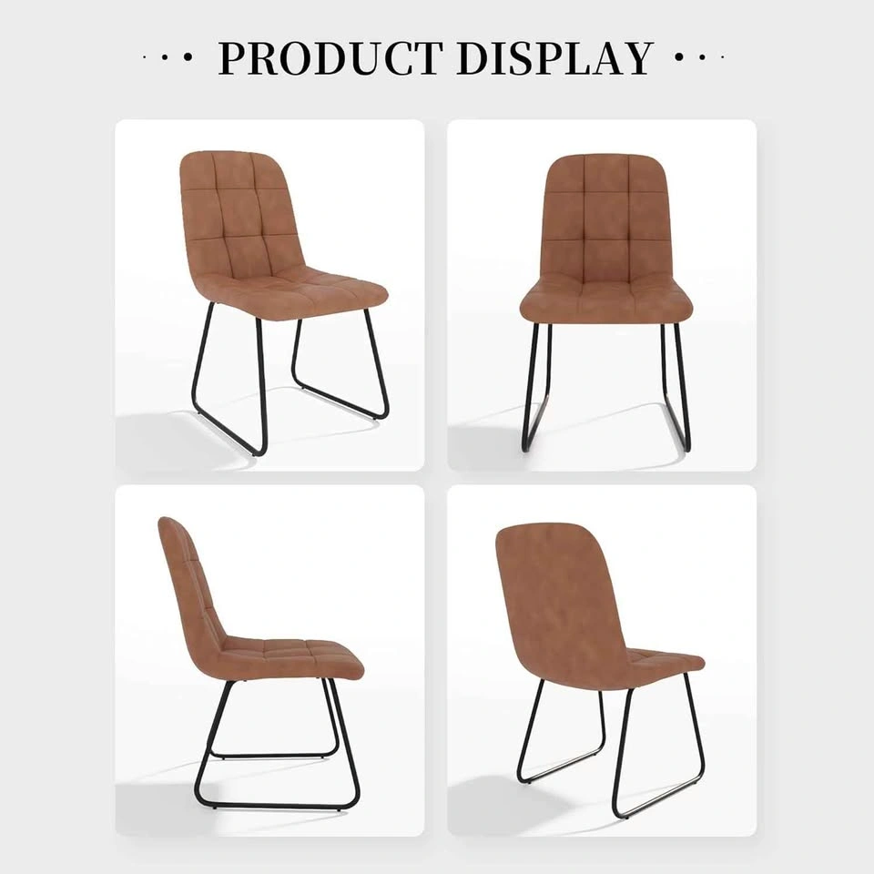 NEW Modern Leather Dining Chair Set of 2 - photo 4