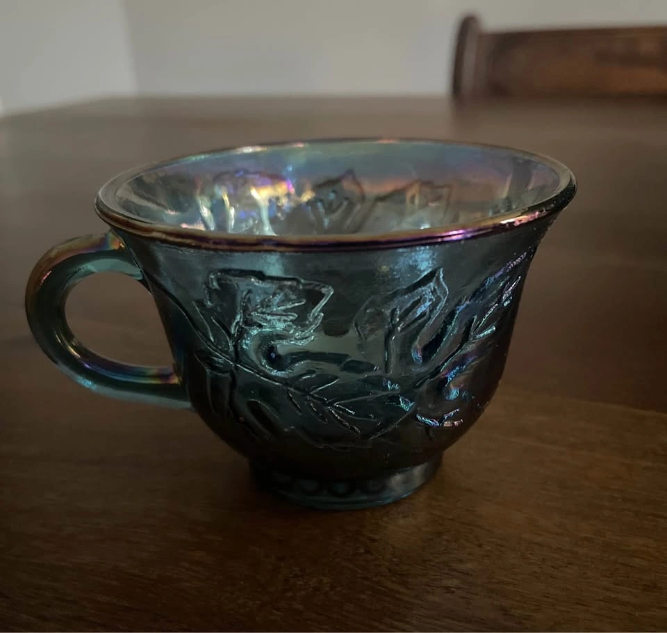 Vintage Carnival Glass Punch Bowl Set - photo 4