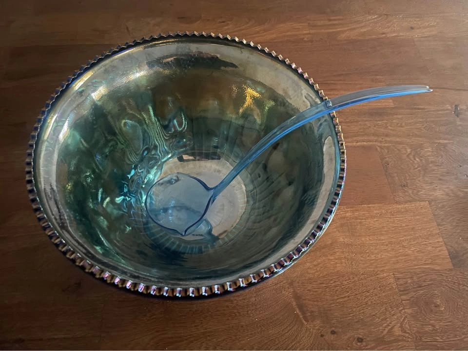 Vintage Carnival Glass Punch Bowl Set - photo 5