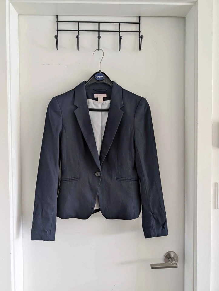 Women's Navy Structured Blazer XXS (Fits XS/S) - photo 3