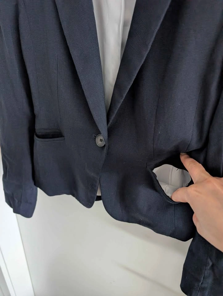 Women's Navy Structured Blazer XXS (Fits XS/S) - photo 4