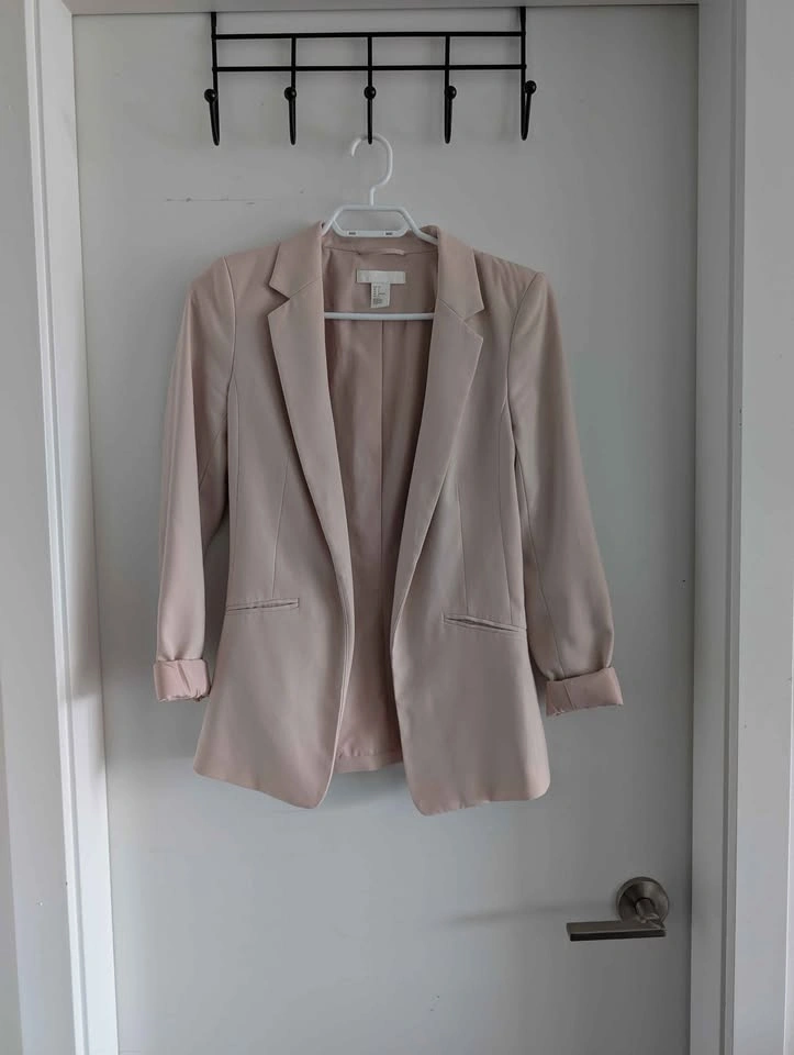 Tailored Blush Pink Blazer - Size 2 / Small - photo 2