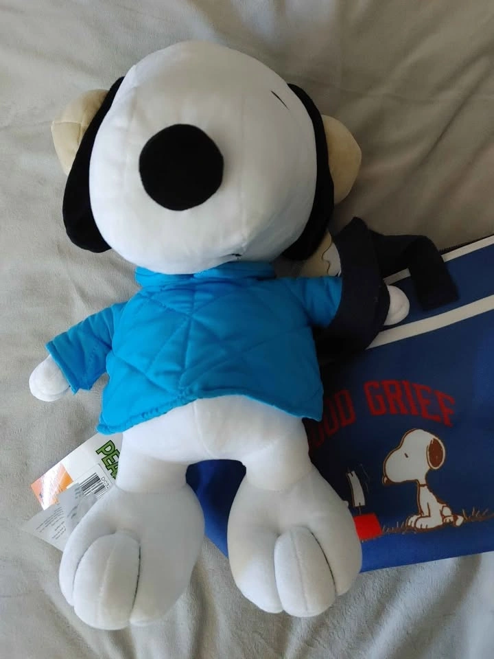 Snoopy 13inch Plush & "Good Grief" Insulated Tote Set - photo 4