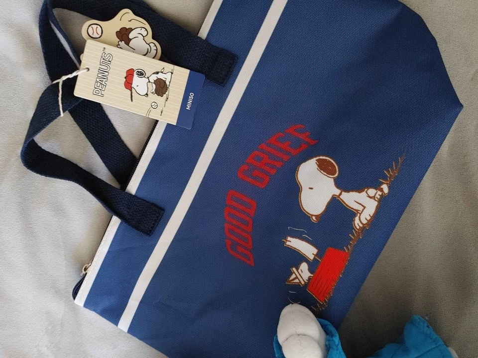 Snoopy 13inch Plush & "Good Grief" Insulated Tote Set - photo 5
