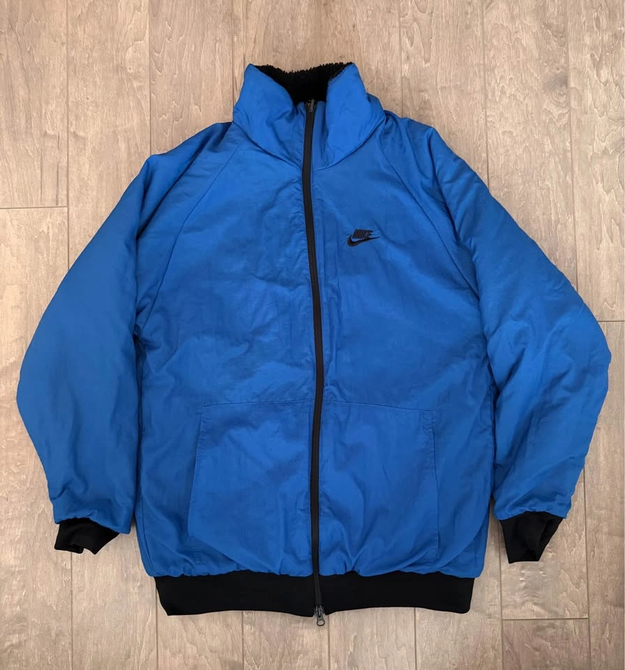 Nike Big Swoosh Reversible Boa Jacket / Black Blue - photo 3