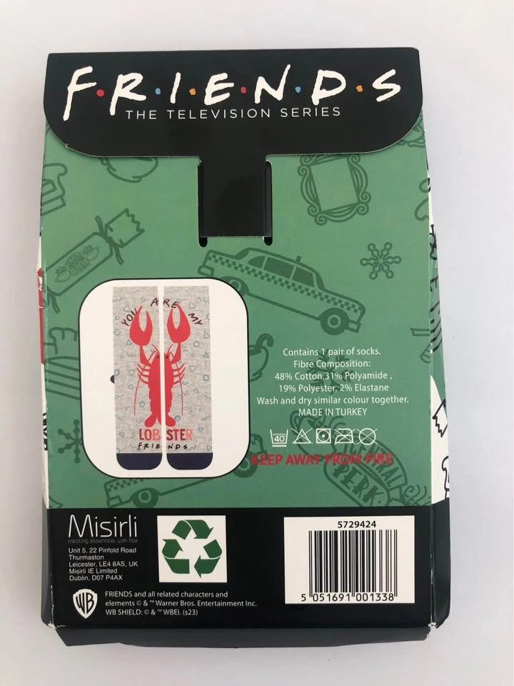 New, FRIENDS- YOU ARE MY LOBSTER 🦞 socks - photo 2