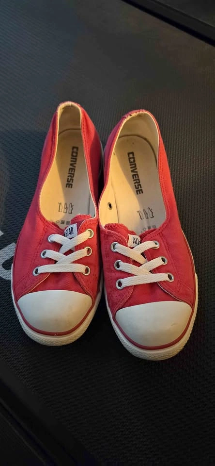 Red Converse Slip-On Shoes - Size 8