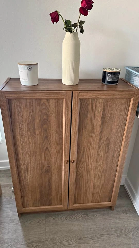 LIKE NEW IKEA BILLY/OXBERG Cabinet - Walnut