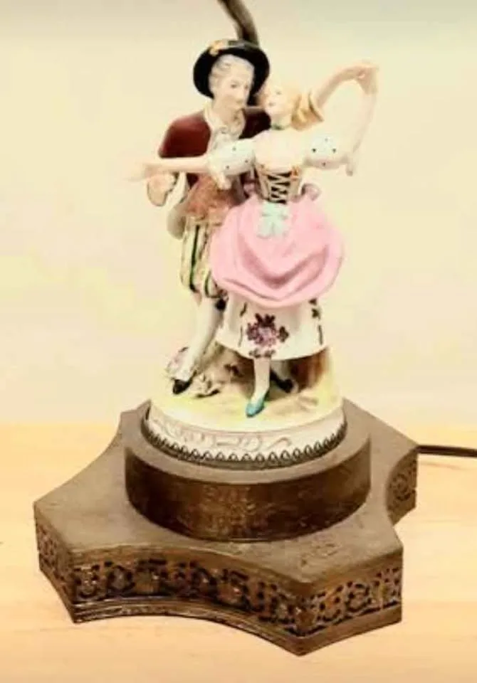 Antique Dresden Table Lamp image indicator(3)