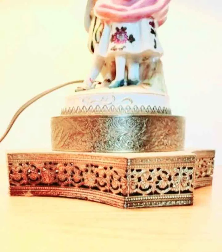 Antique Dresden Table Lamp image indicator(5)