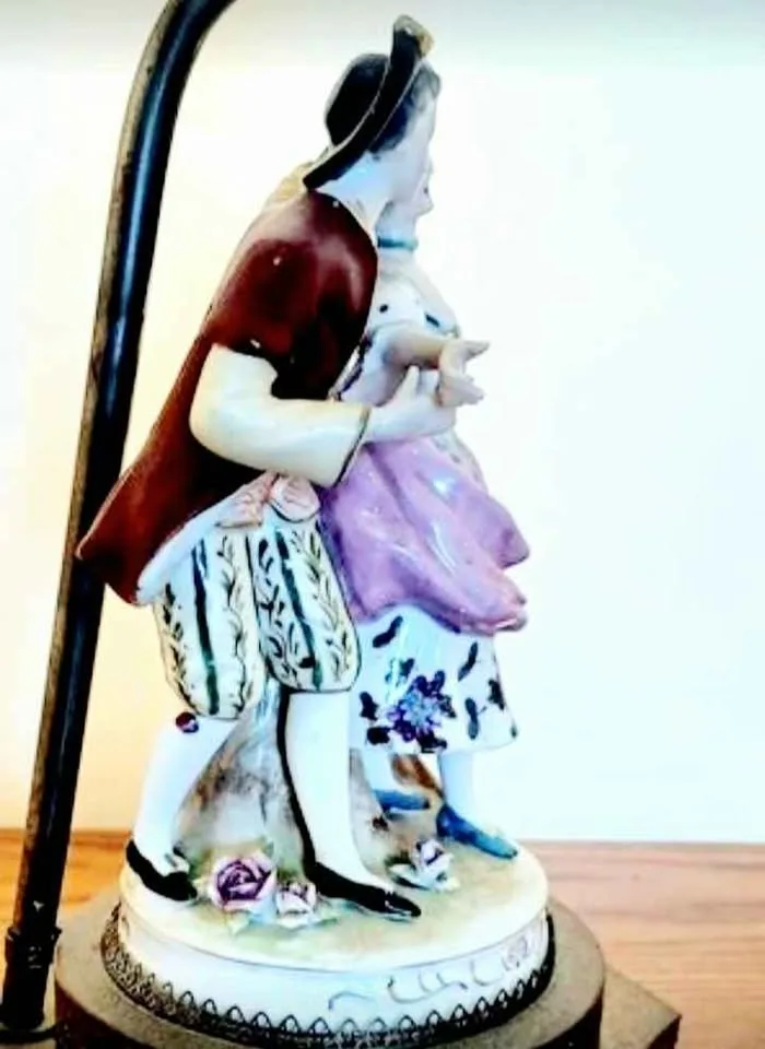 Antique Dresden Table Lamp image indicator(6)