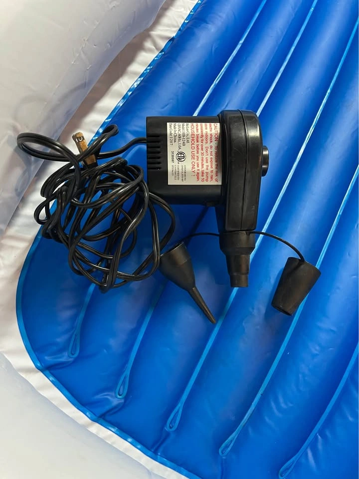 Blue Inflatable 2 Person Raft with Electric Pump - photo 3