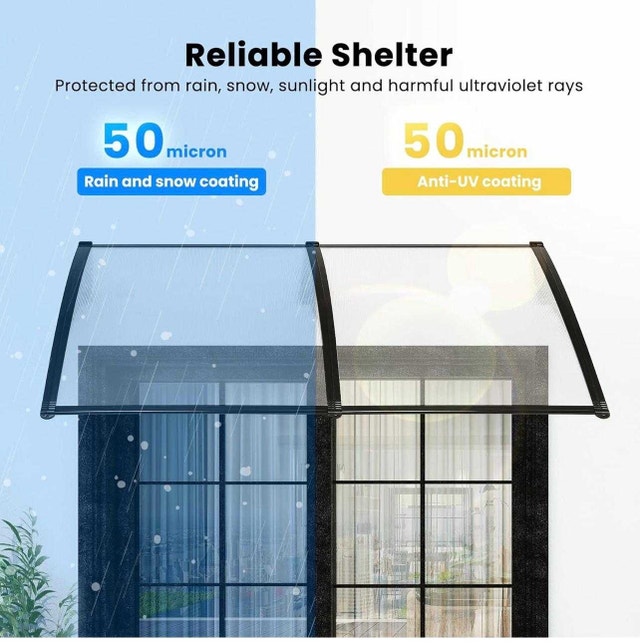 Polycarbonate Window Door Awning Canopy Transparent - New - photo 4