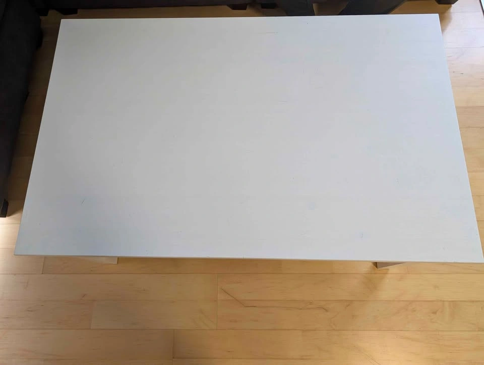 White Coffee Table with Shelf - photo 2