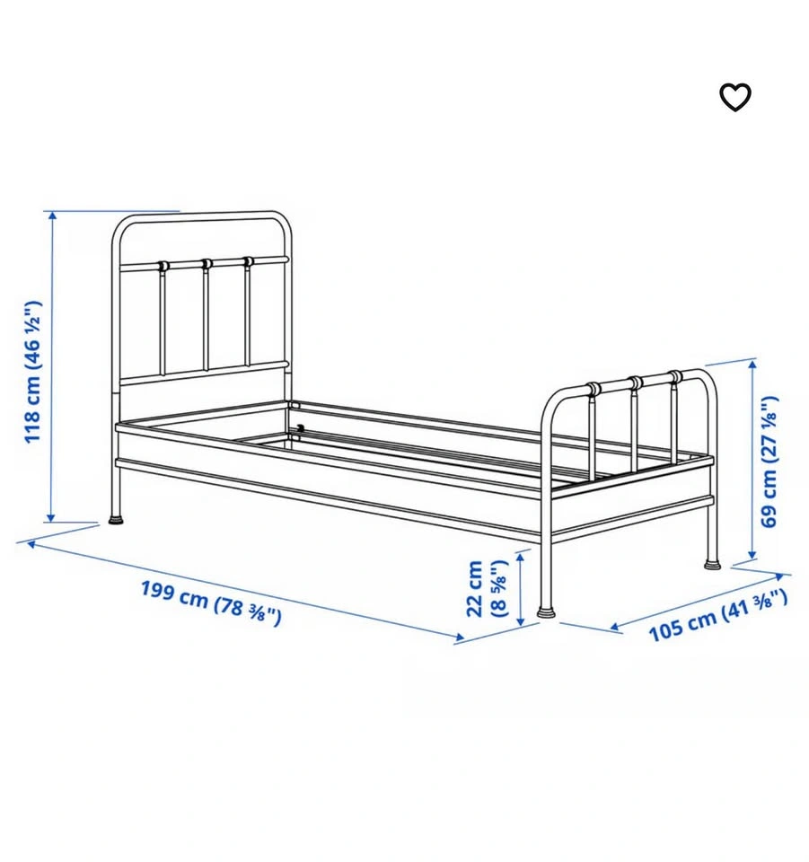 Twin Metal Bed - 2 Available - photo 3