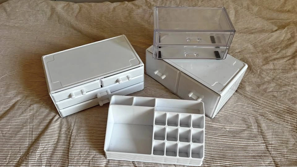 White/Clear Storage Organizer Drawers