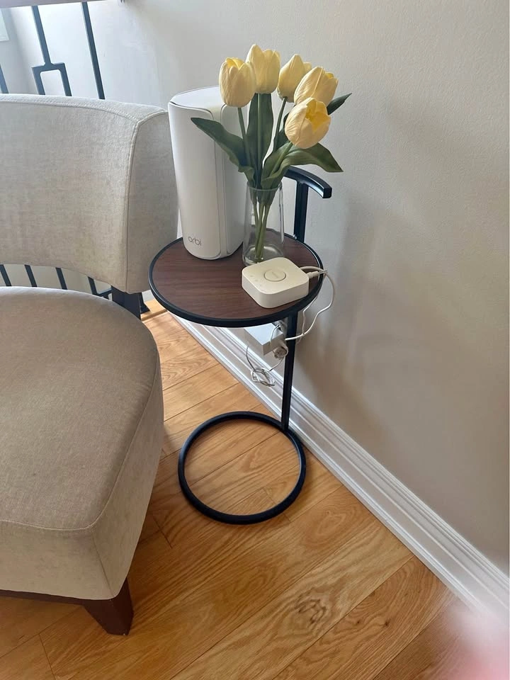 Modern C-Shaped Side Table – Like New