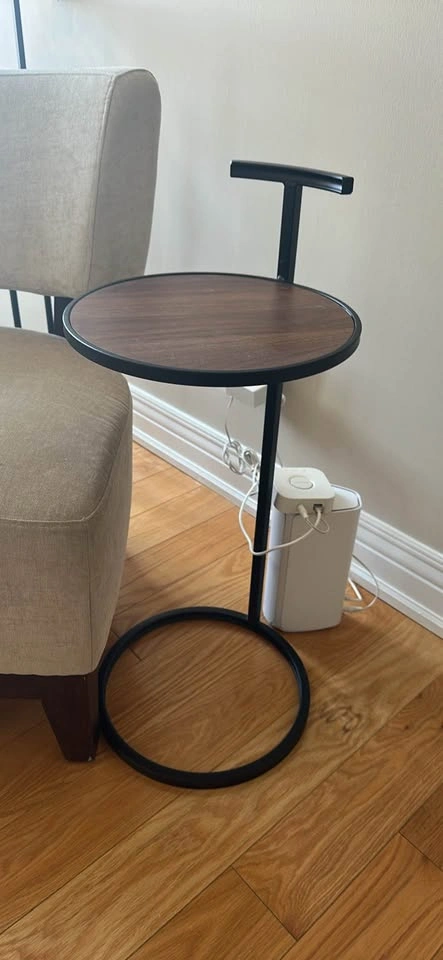 Modern C-Shaped Side Table – Like New - photo 3