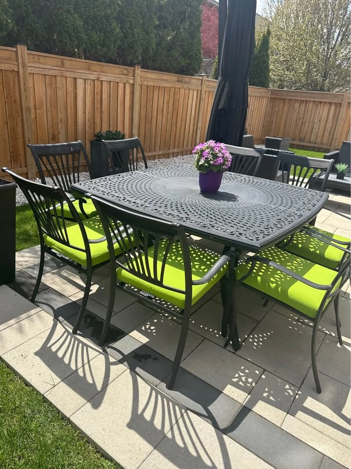 Premium Cast Aluminum Patio Dining Set - 8 Chairs - photo 3